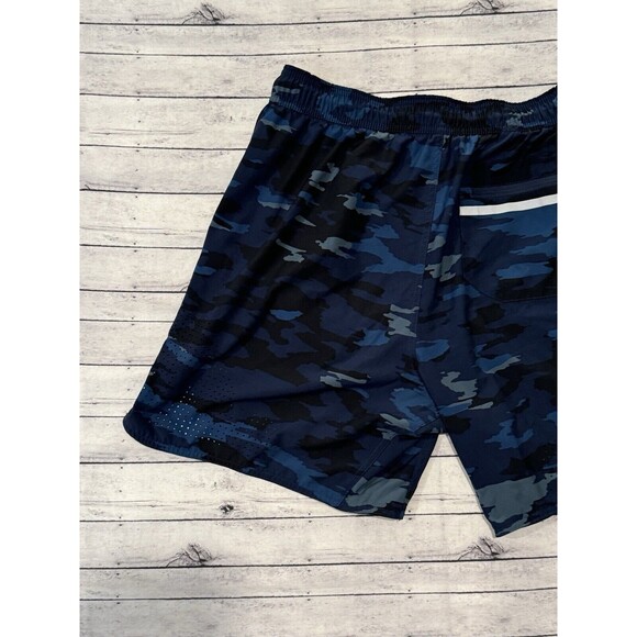 Legends Apparel Mens Active Relay Shorts Size L Blue Camo Unlined 7” Inseam Gym - Picture 15 of 16